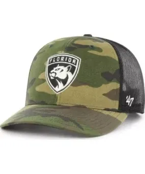 '47 Men's NHL Camo/Black Florida Panthers Trucker Adjustable Hat