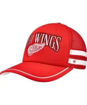 '47 Men's NHL Detroit Wings Sideband Stripes Trucker Snapback Hat