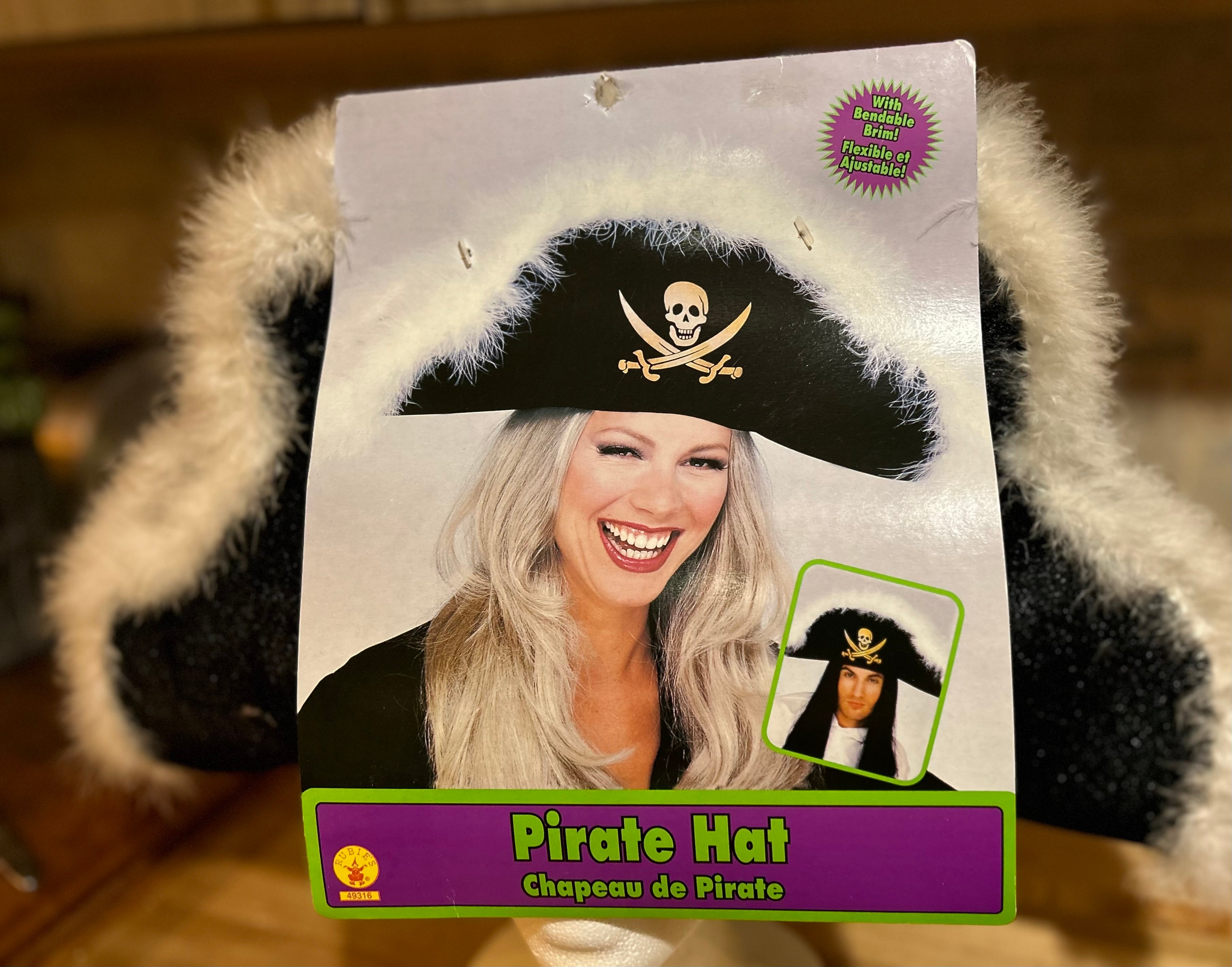 Adult Velour Pirate Hat with Marabou 49316