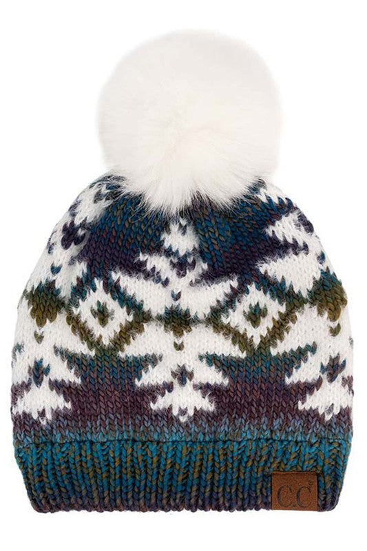 *Aztec Pom Beanie*