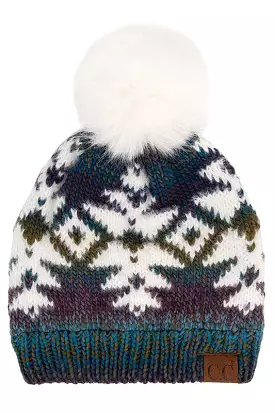 *Aztec Pom Beanie*