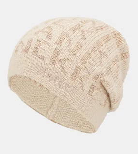 Beige Contemporary Knit Hat