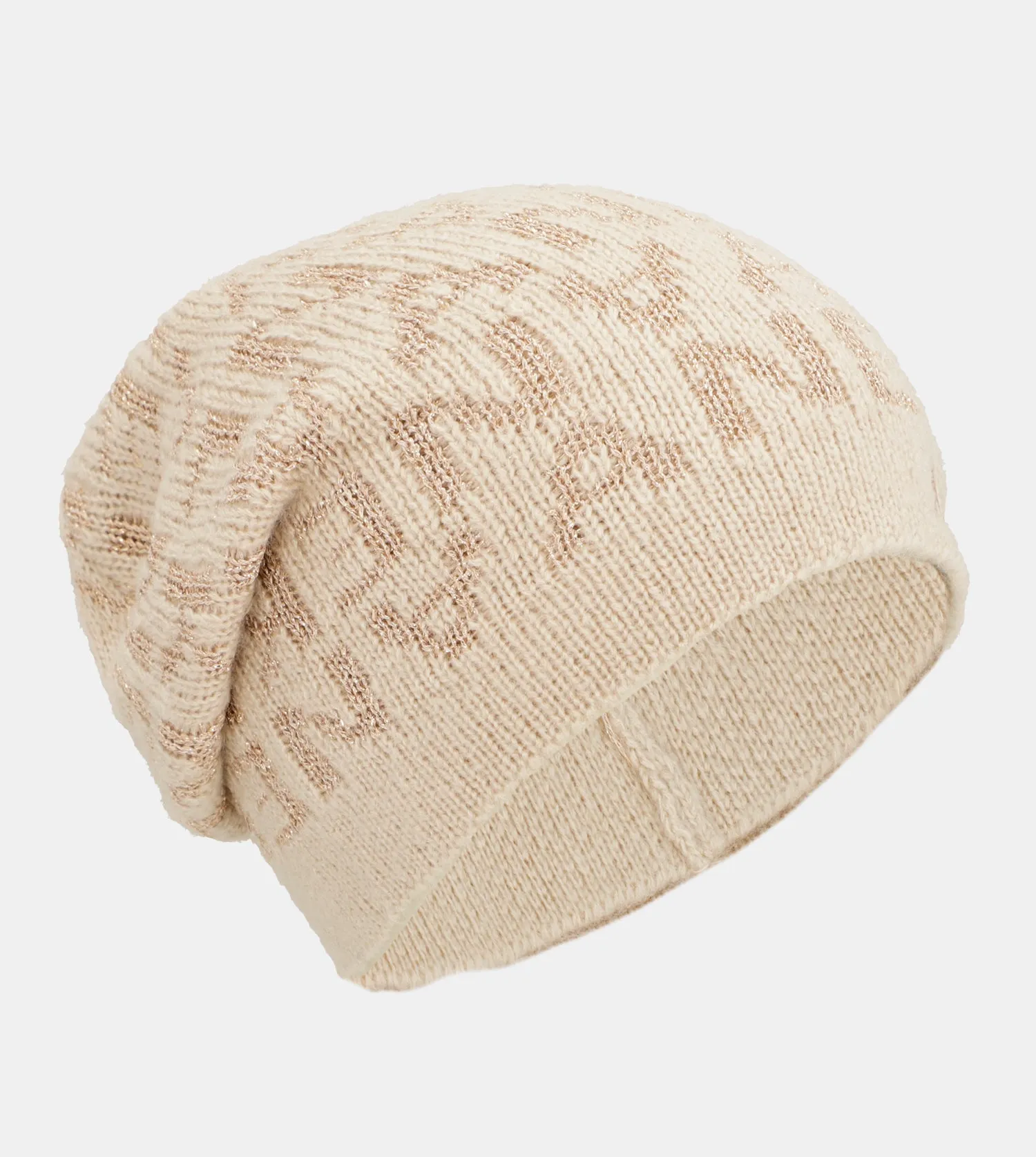 Beige Contemporary Knit Hat