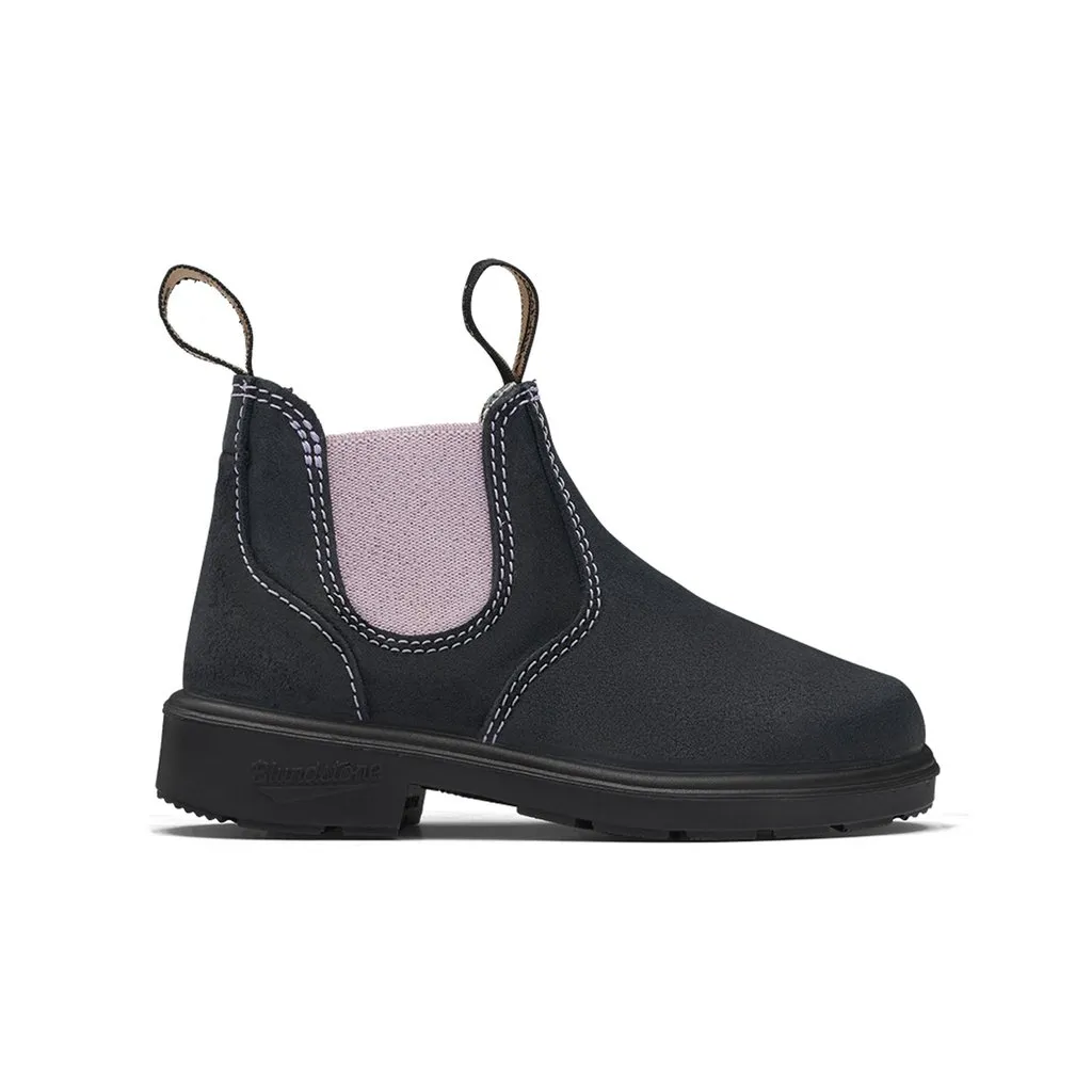 Blundstone 2195 - Kids Navy Suede with Pale Pink Elastic - A One Clothing