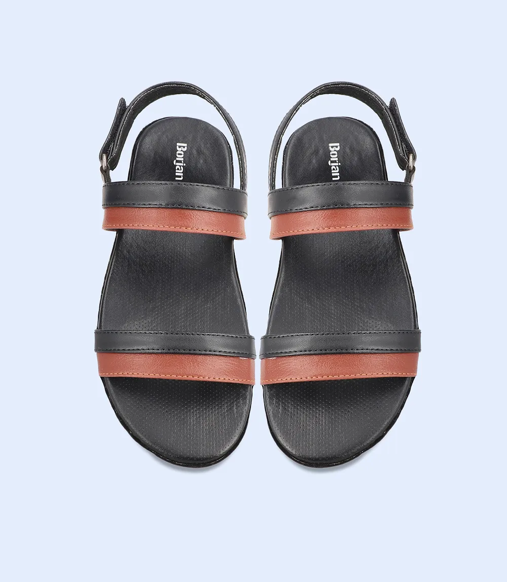 BM5632-Black-Men Sandal