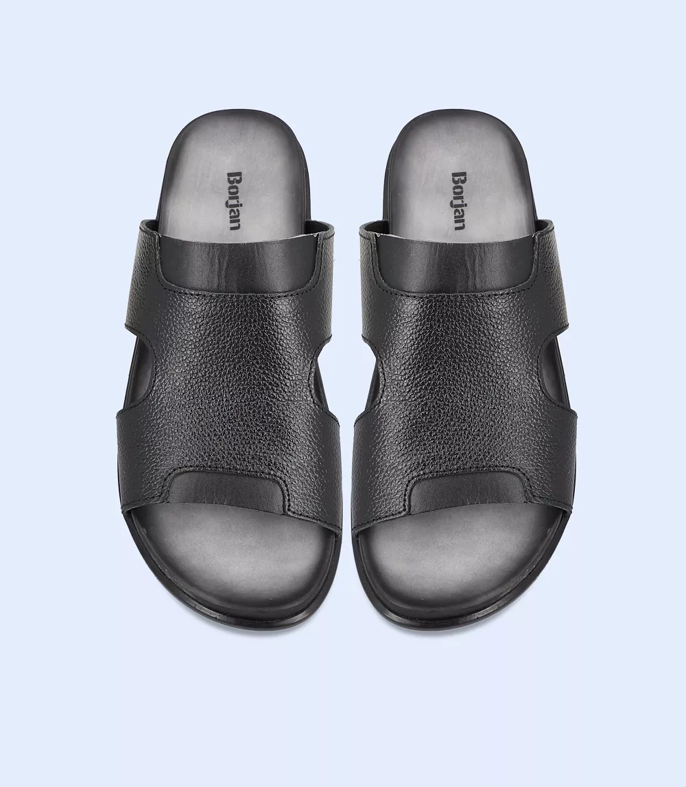 BM5802-Black-Men Slipper