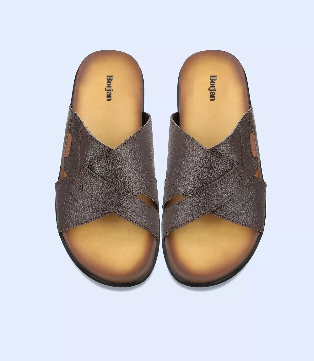 BM5804-BROWN-Men Slipper