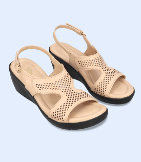 BW7523-BEIGE-Women Comfort Sandal