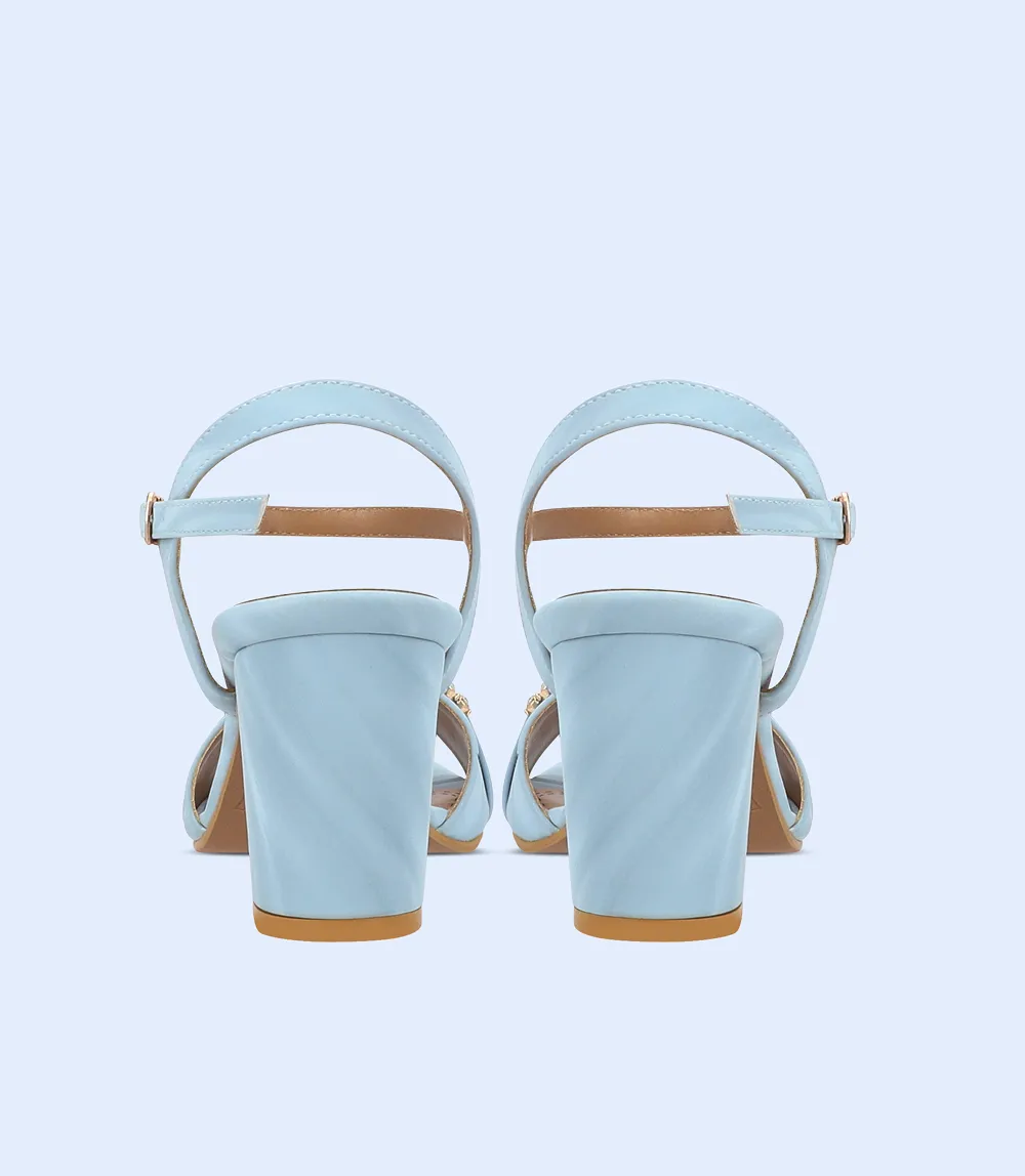 BW9347-LIGHT BLUE-Women Sandal Heel