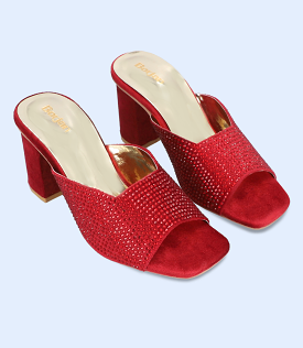 BW9625-MAROON-Women Slipper Heel