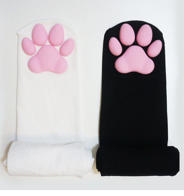 Cat 3D paw stockings meow neko cat socks thigh high