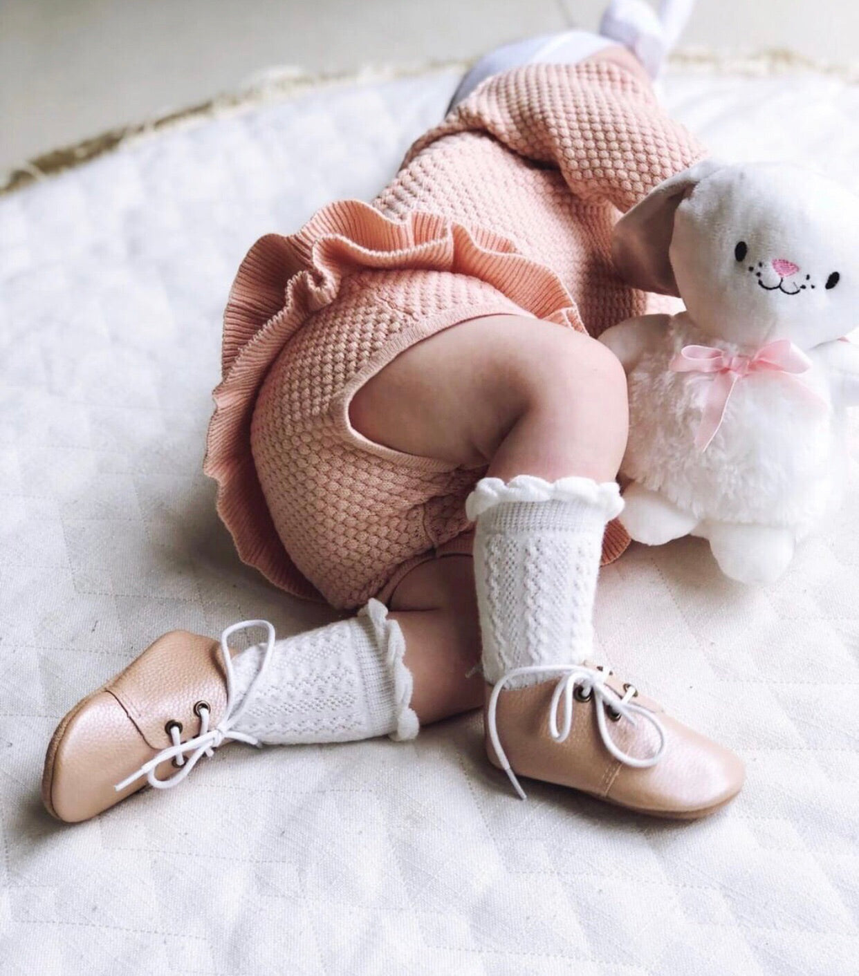 CHAIN KNEE HIGH SOCKS: white, mist, candy 0-1Y, 1-2Y, 2-4Y,