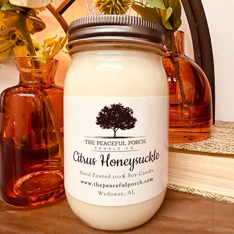 Citrus Honeysuckle Jar 16oz Candle