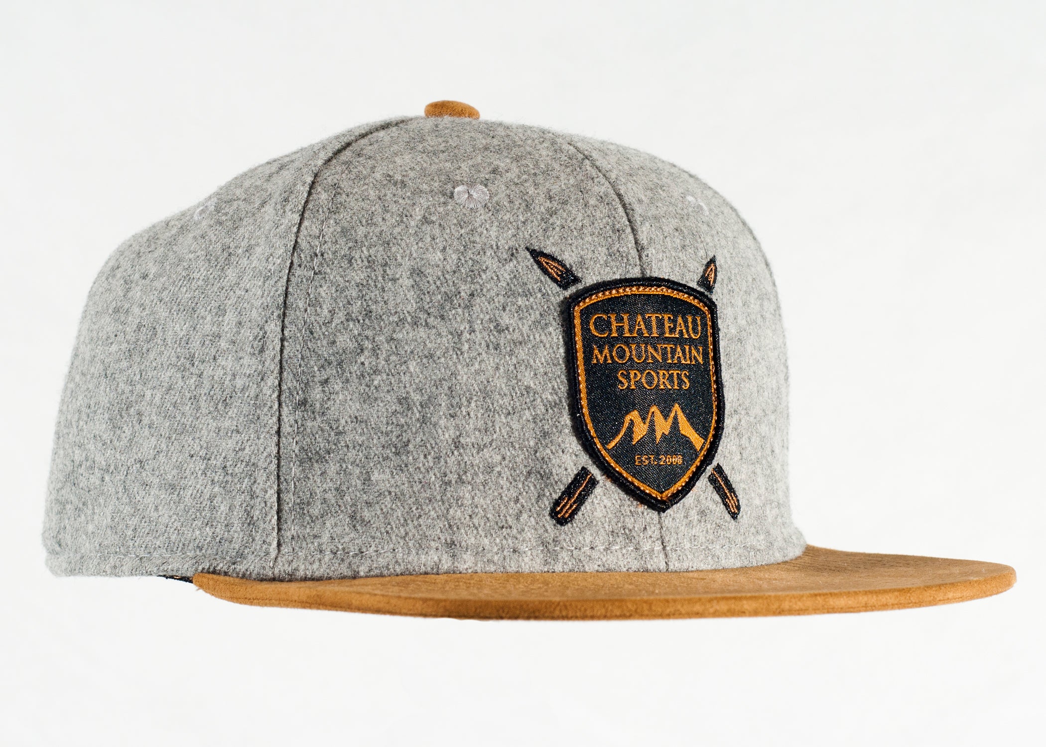 CMS Shield w/Skis Suede Brim Ball Cap