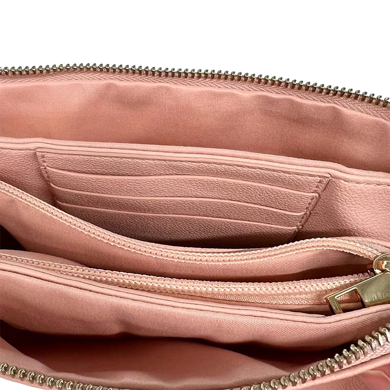 Crossbody Wallet in Peach