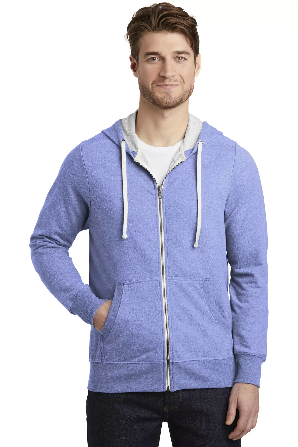 District Clothing DT356 District    Perfect Tri    French Terry Full-Zip Hoodie SKU: DT356