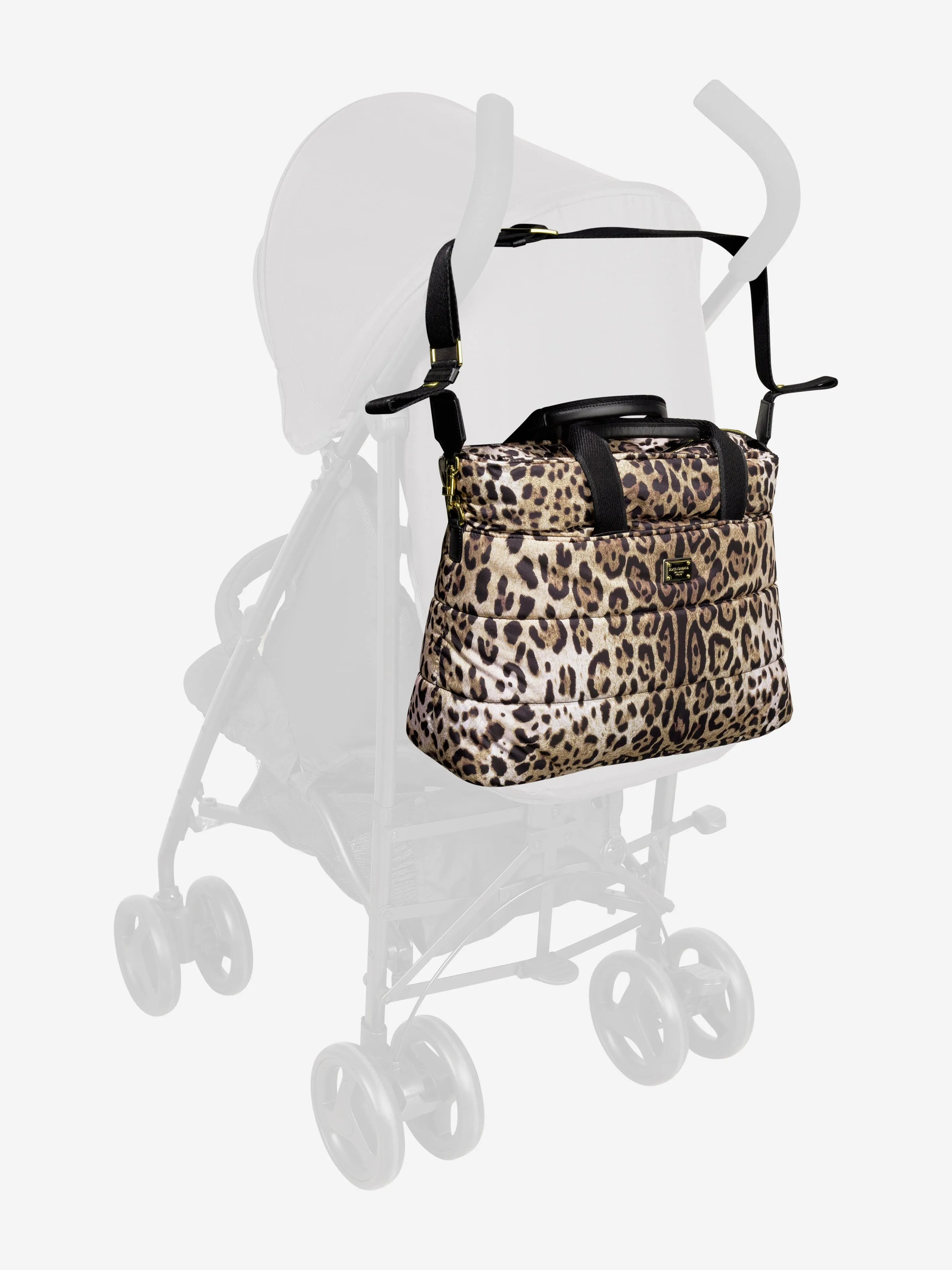 Dolce & Gabbana Kids - Baby Girls Leopard Print Changing Bag in Brown | Childsplay Clothing