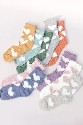 Heart Fuzzy Socks