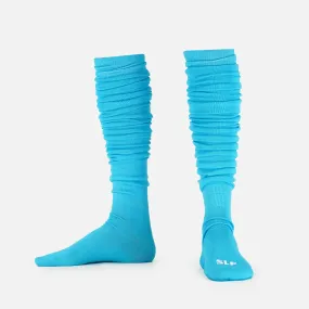 Hue Sky Blue Long Scrunchie Socks