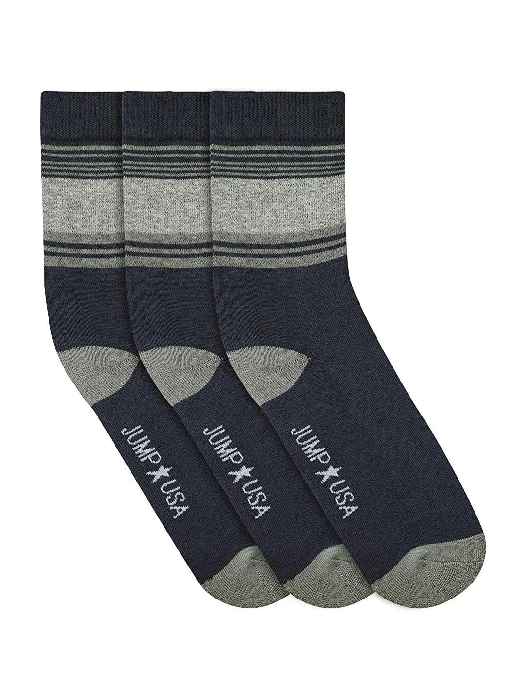 JUMP USA Set of 3 Calf Length Socks For Men