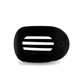 Large Jet Black Flat Oval Hair Clip