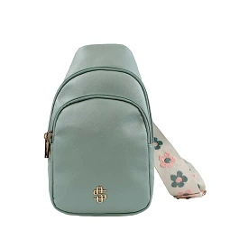 Leather Sling Bag in Sage