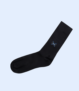 MA1693-BLACK-Mid-calf Socks For Men