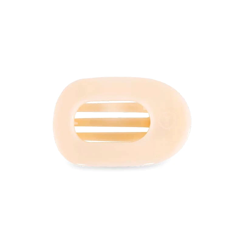 Medium Almond Beige Flat Oval Hair Clip