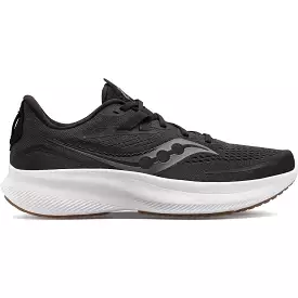 Men's Saucony Ride 15, BLACK/GUM, 8.5 D Medium