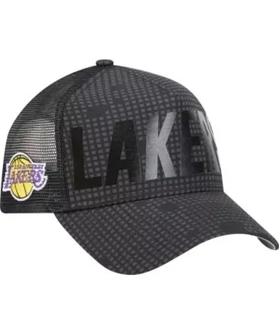 New Era Men's NBA Los Angeles Lakers Midnight Ink Tonal A-Frame Trucker 9FORTY Adjustable Hat