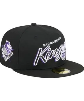 New Era NBA Sacramento Kings Sport Night Script Sided 59FIFTY Fitted Hat