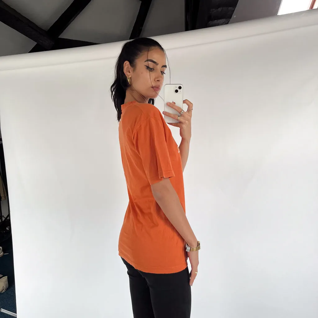 Orange 90s Valentino Spellout T-Shirt (S)