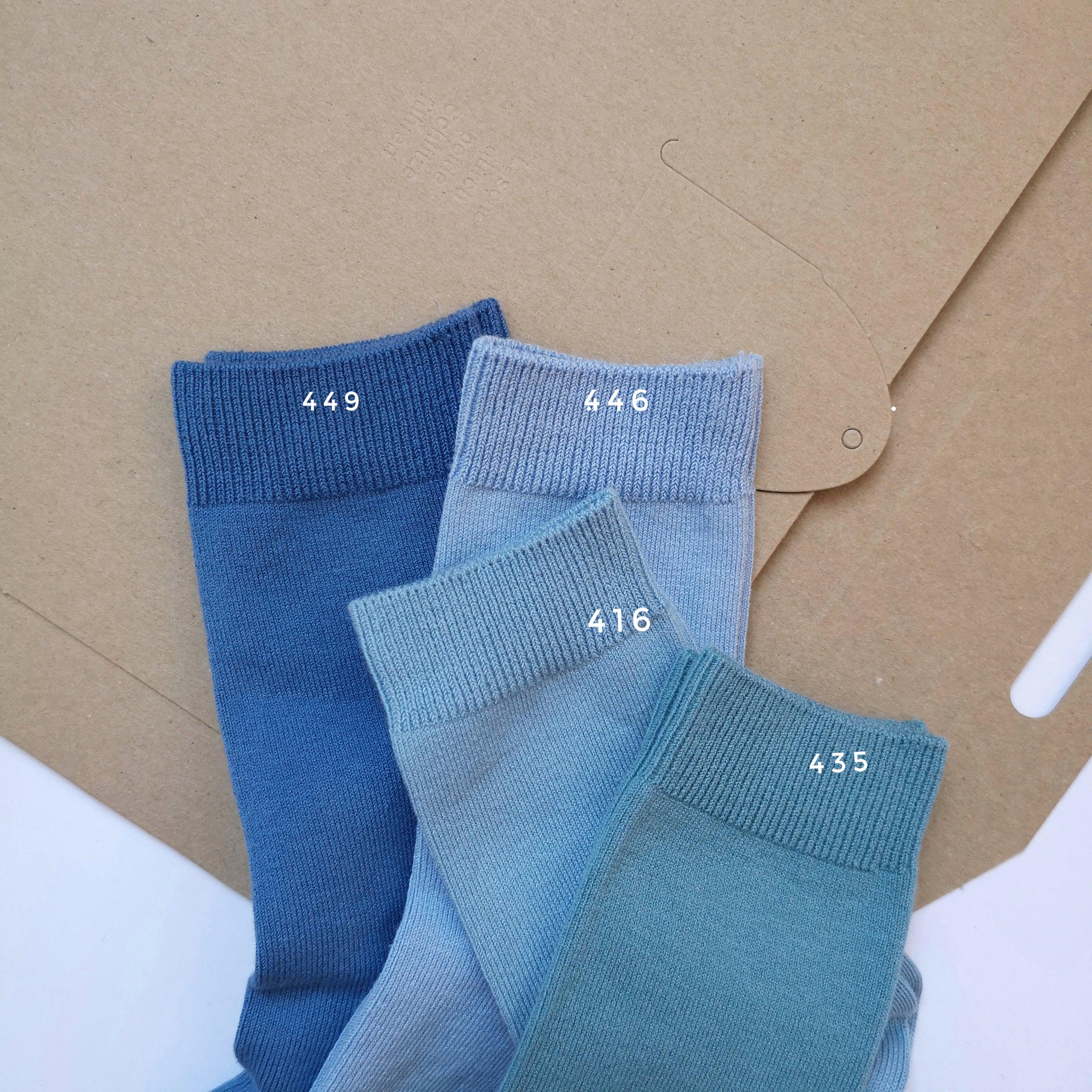 Plain short socks-AZULADO(446)