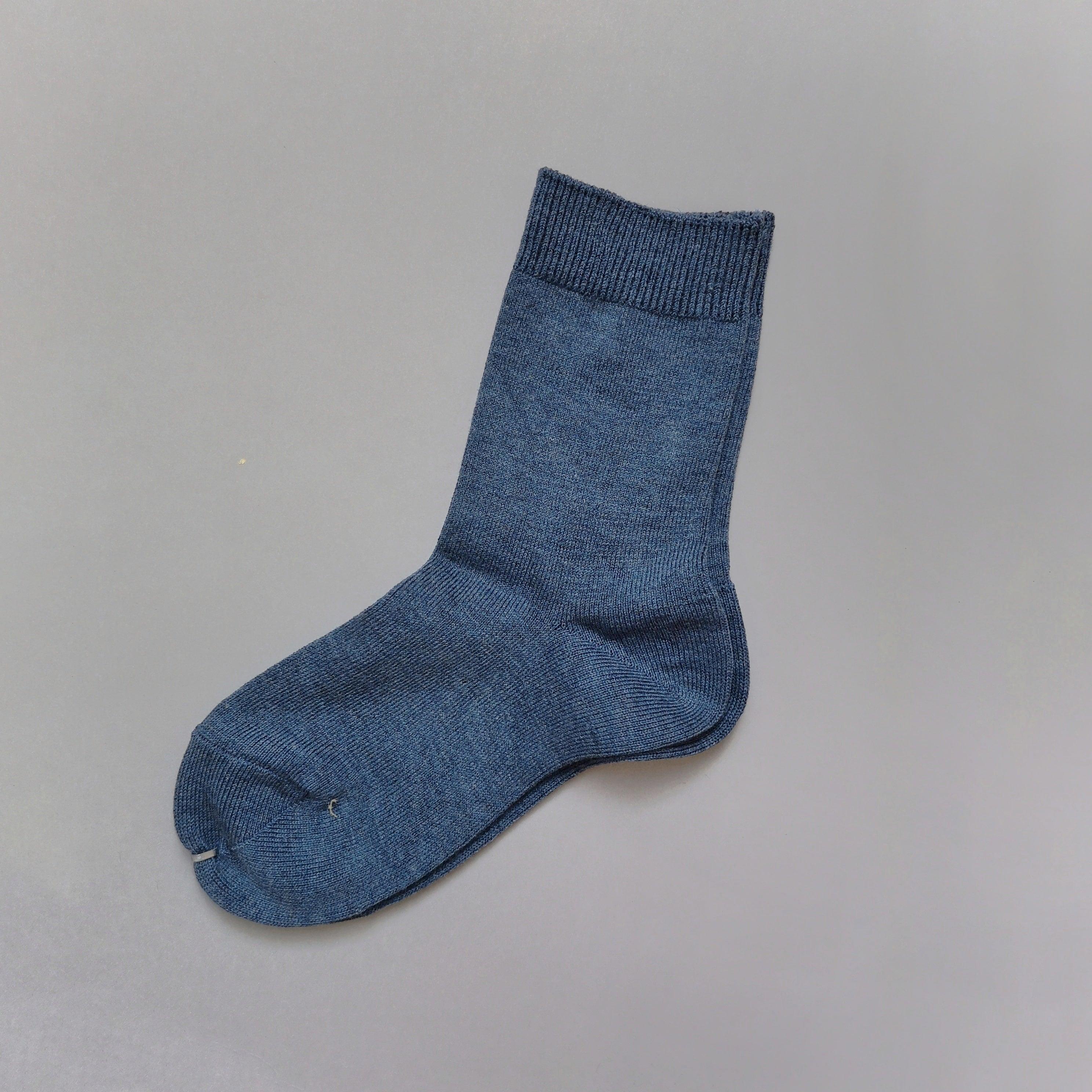 Plain short socks-DENIM (490)