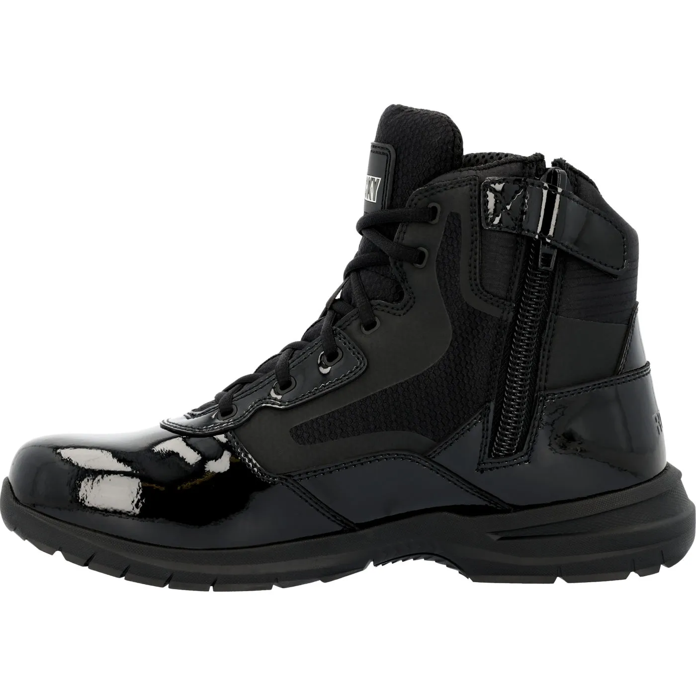 Rocky Cadet 6" Black Side Zip Public Service Boot