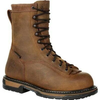 Rocky Men's Ironclad Steel Toe Waterproof Work Boot in Brown