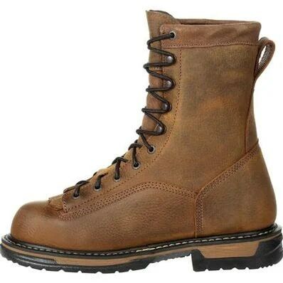 Rocky Men's Ironclad Steel Toe Waterproof Work Boot in Brown