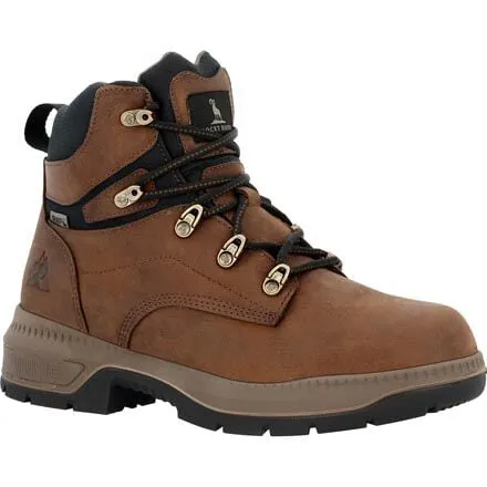 Rocky Men's Worksmart 6 Brown Lace-Up Waterproof Work Boot