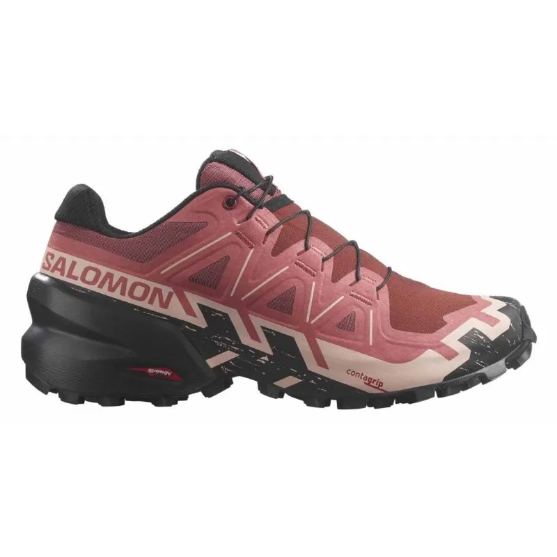 SALOMON SPEEDCROSS 6 COW HIDE/BLACK/ENGLISH ROSE FOR WOMEN'S