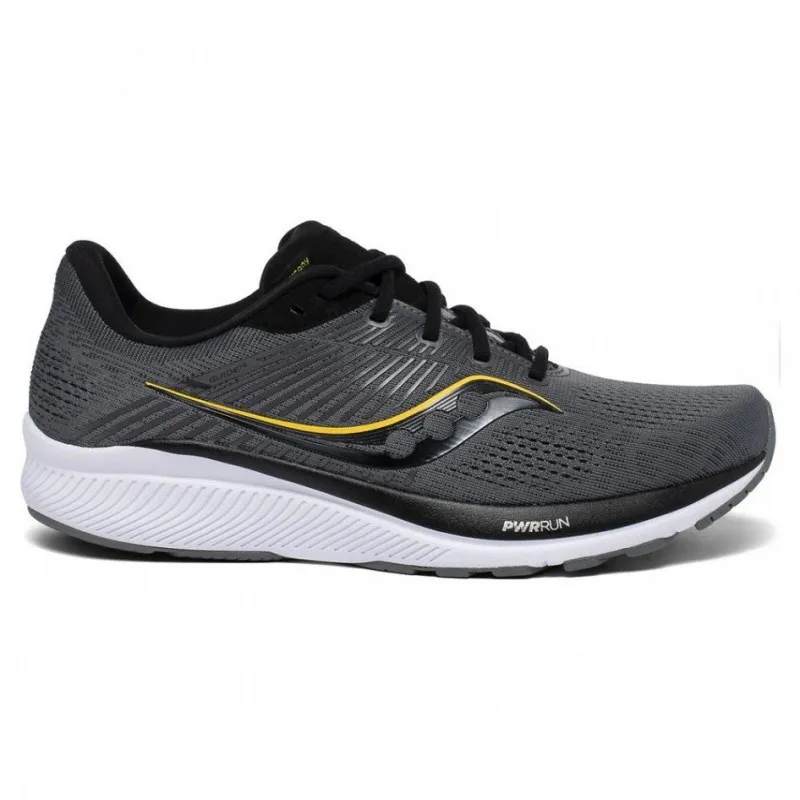 SAUCONY GUIDE 14 CHARCOAL/VIZIGOLD FOR MEN'S