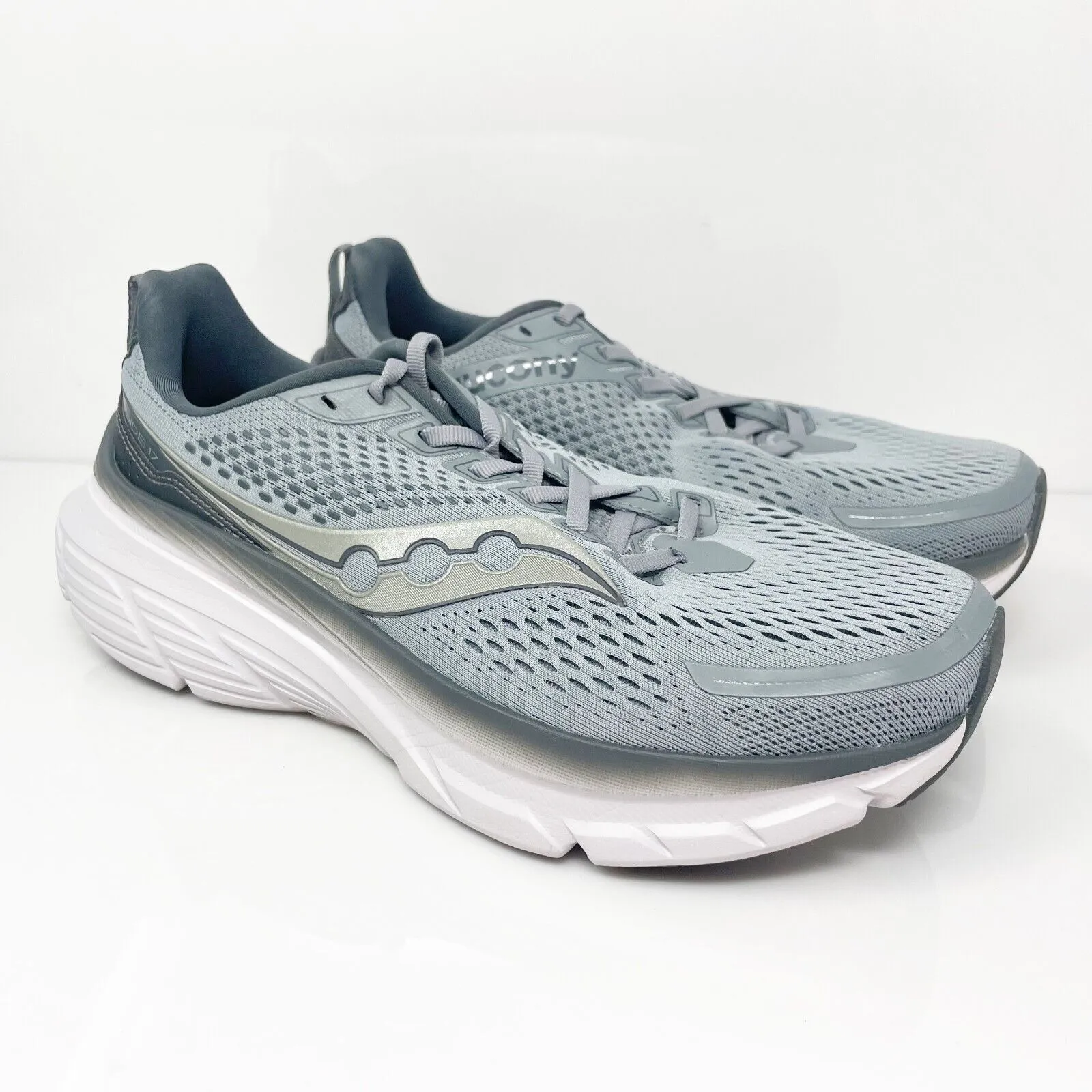 Saucony Mens Guide 17 S20936-115 Gray Running Shoes Sneakers Size 9