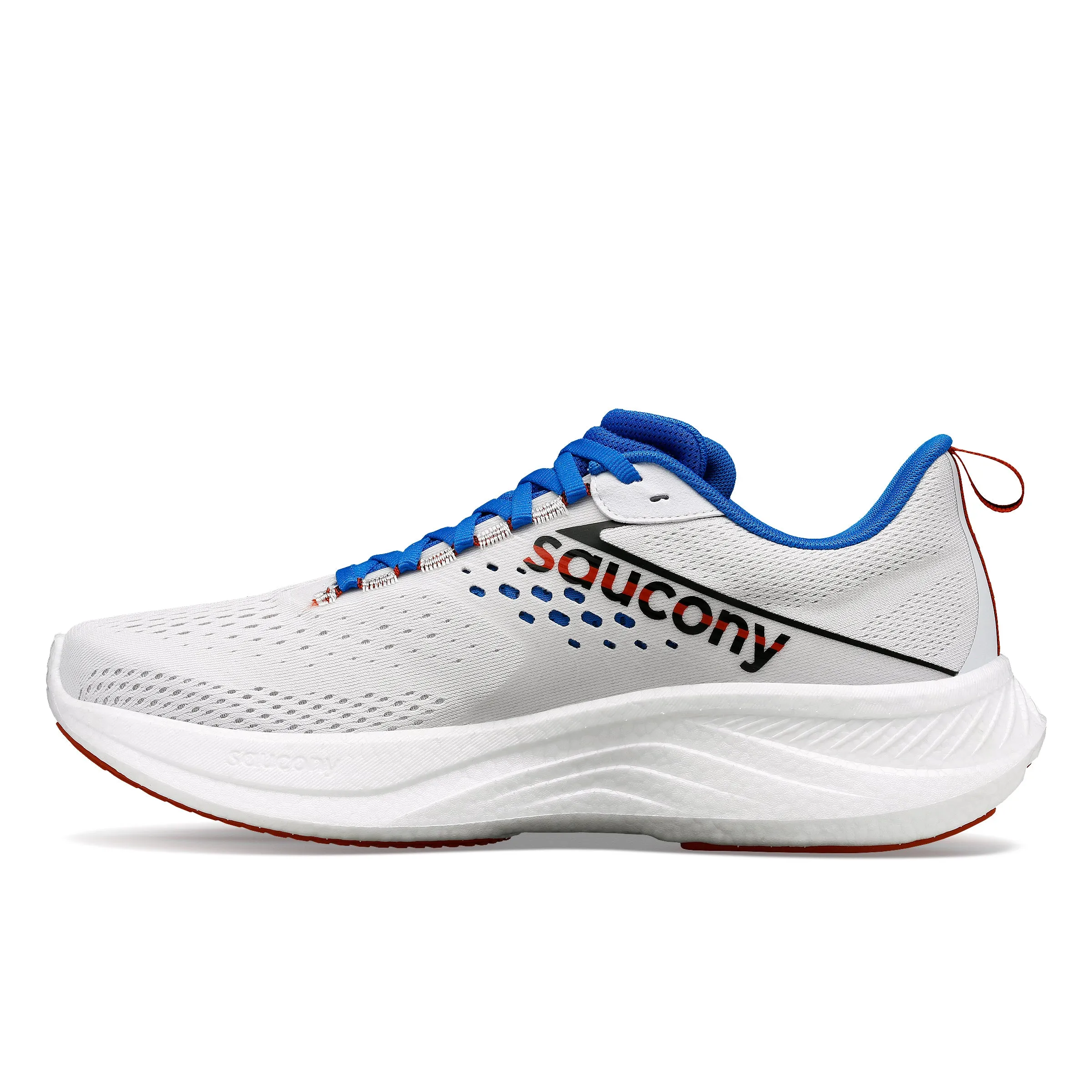 Saucony Men's Ride 17 Running Shoes White / Cobalt