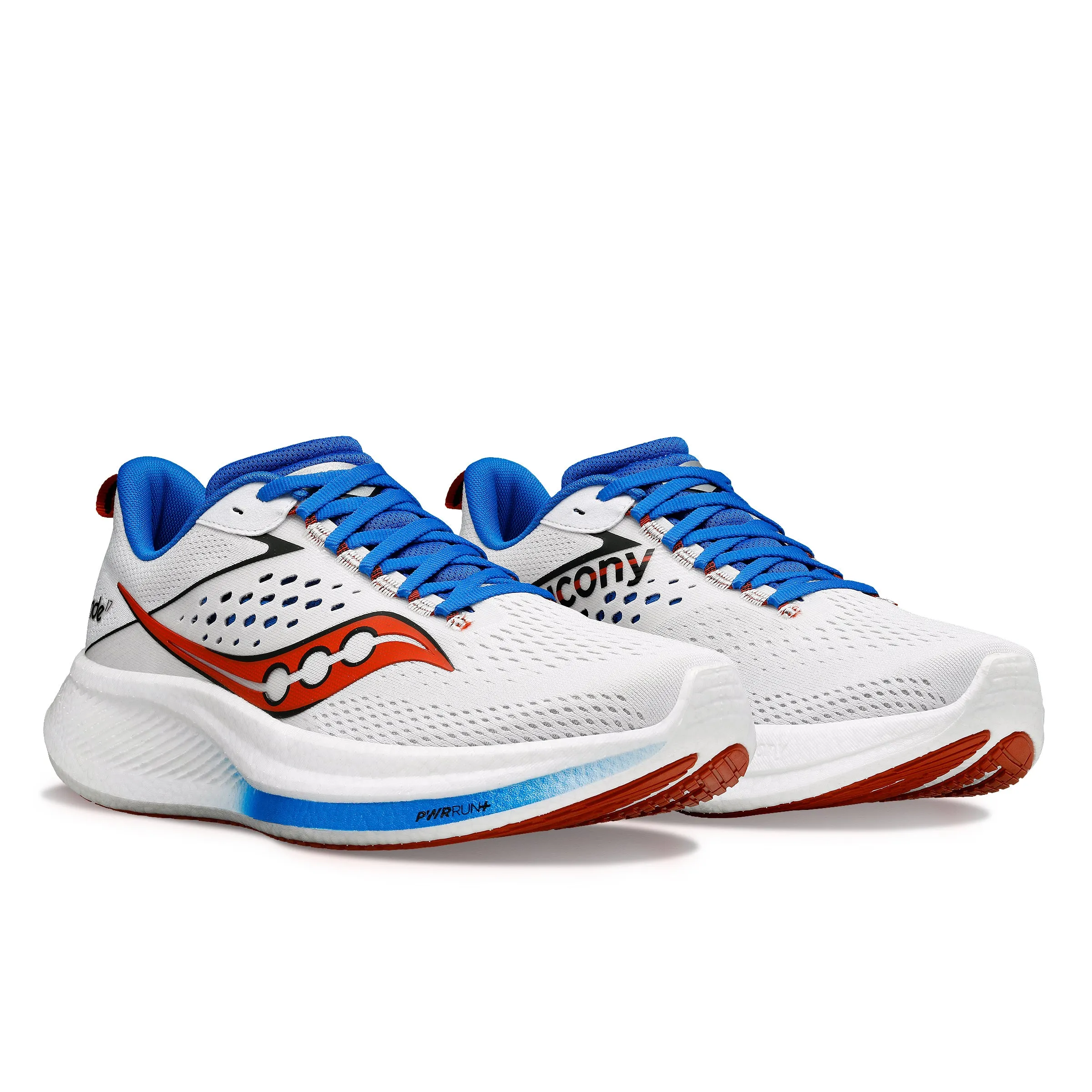 Saucony Men's Ride 17 Running Shoes White / Cobalt