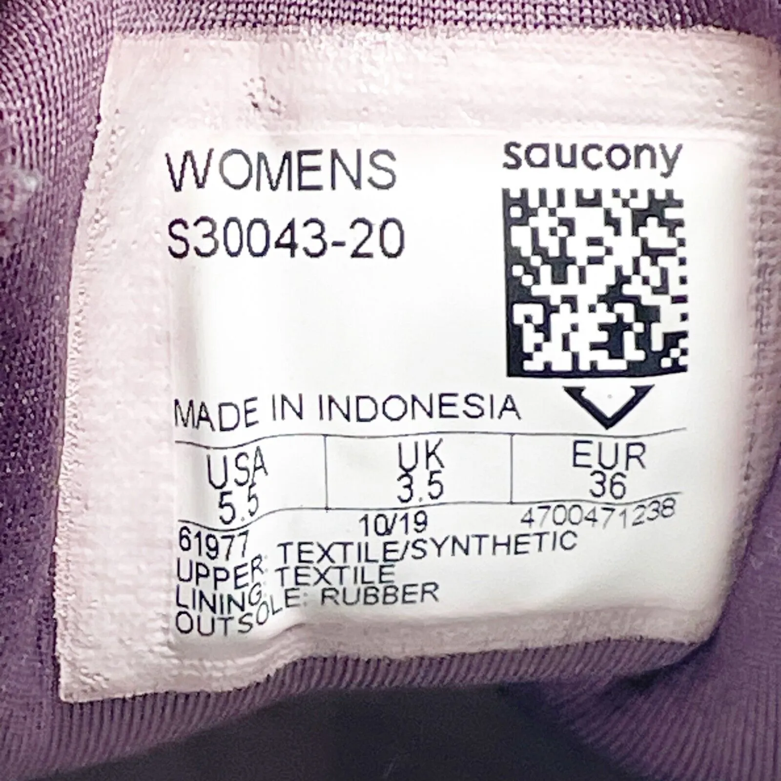 Saucony Womens Versafoam Shift S30043-20 Purple Running Shoes Sneakers Size 5.5