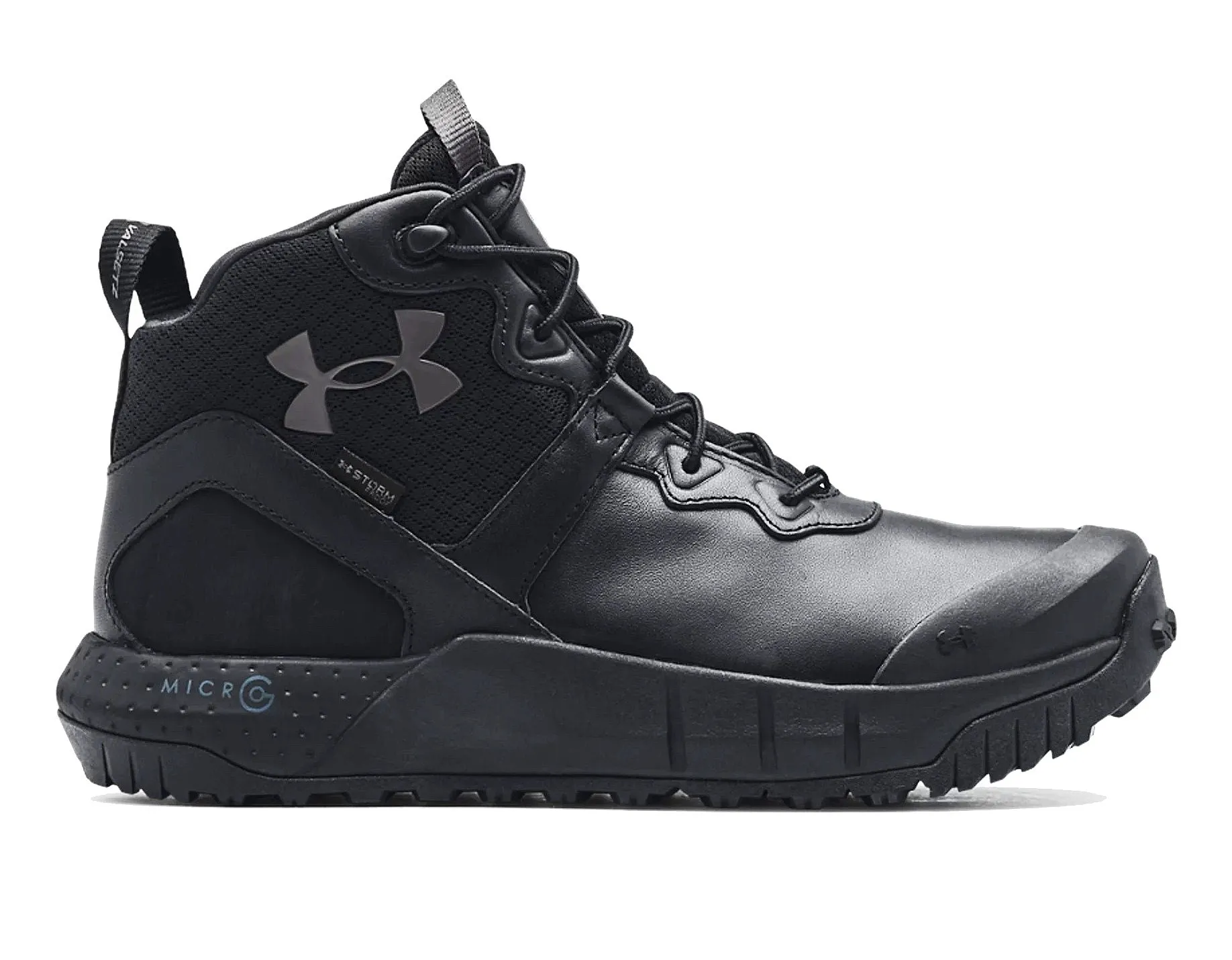 shoes Under Armour Micro G Valsetz Mid Leather WP - 001/Black/Jet Gray - men´s