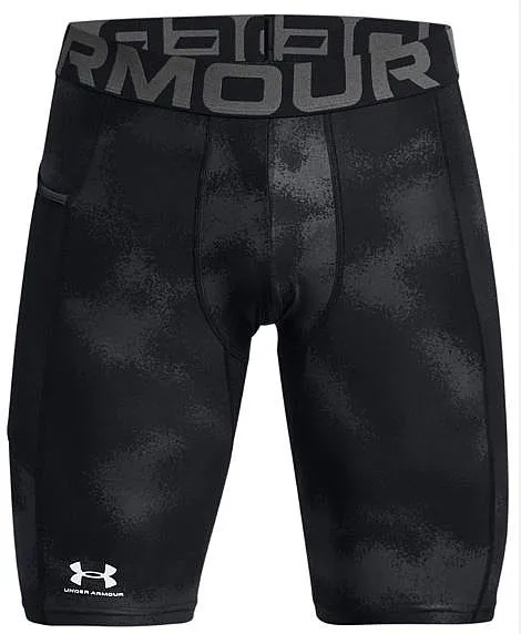 shorts Under Armour HeatGear Printed Long - Black/White - men´s