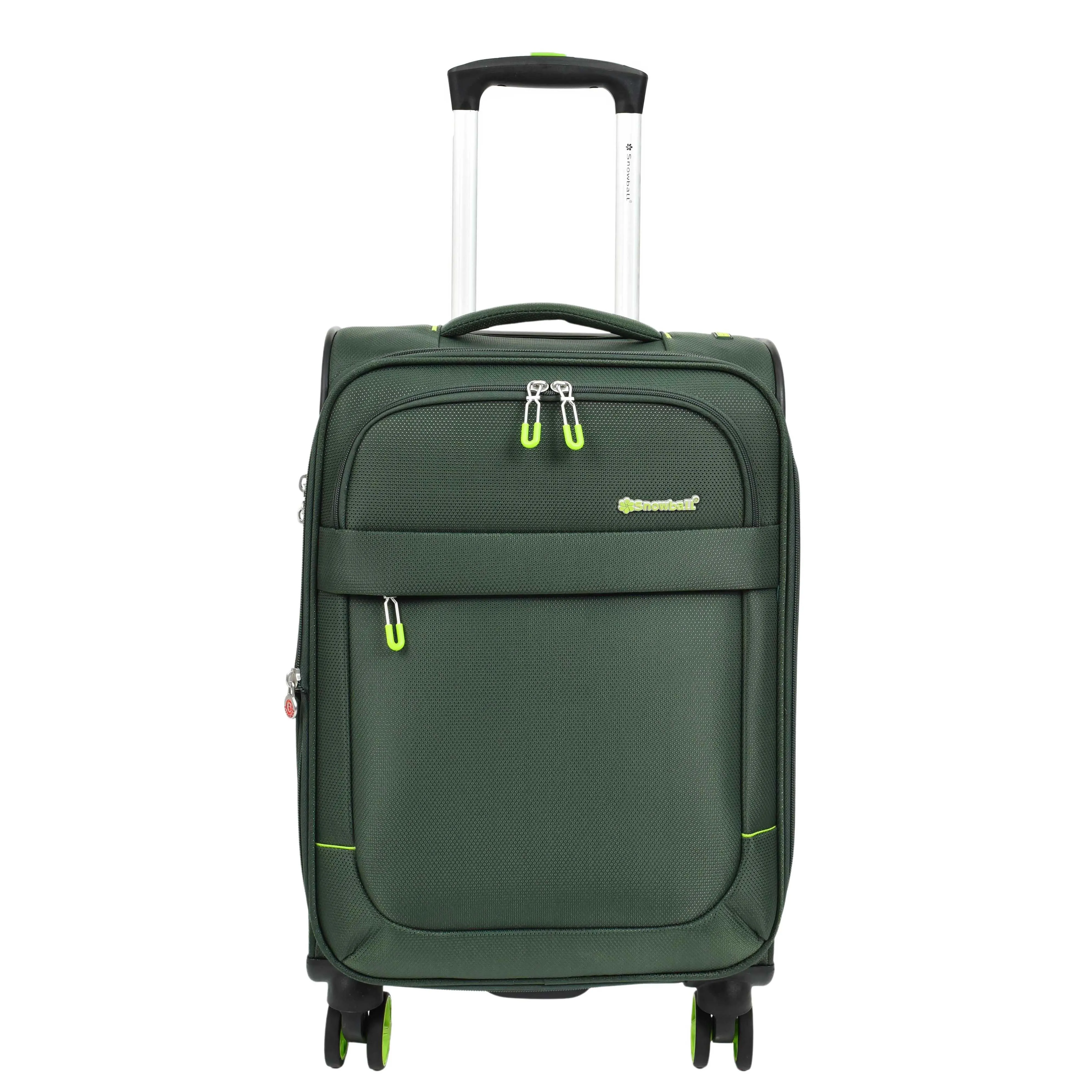 Soft Suitcase 8 Wheel Expandable Lightweight Orion Cabin Bags Green