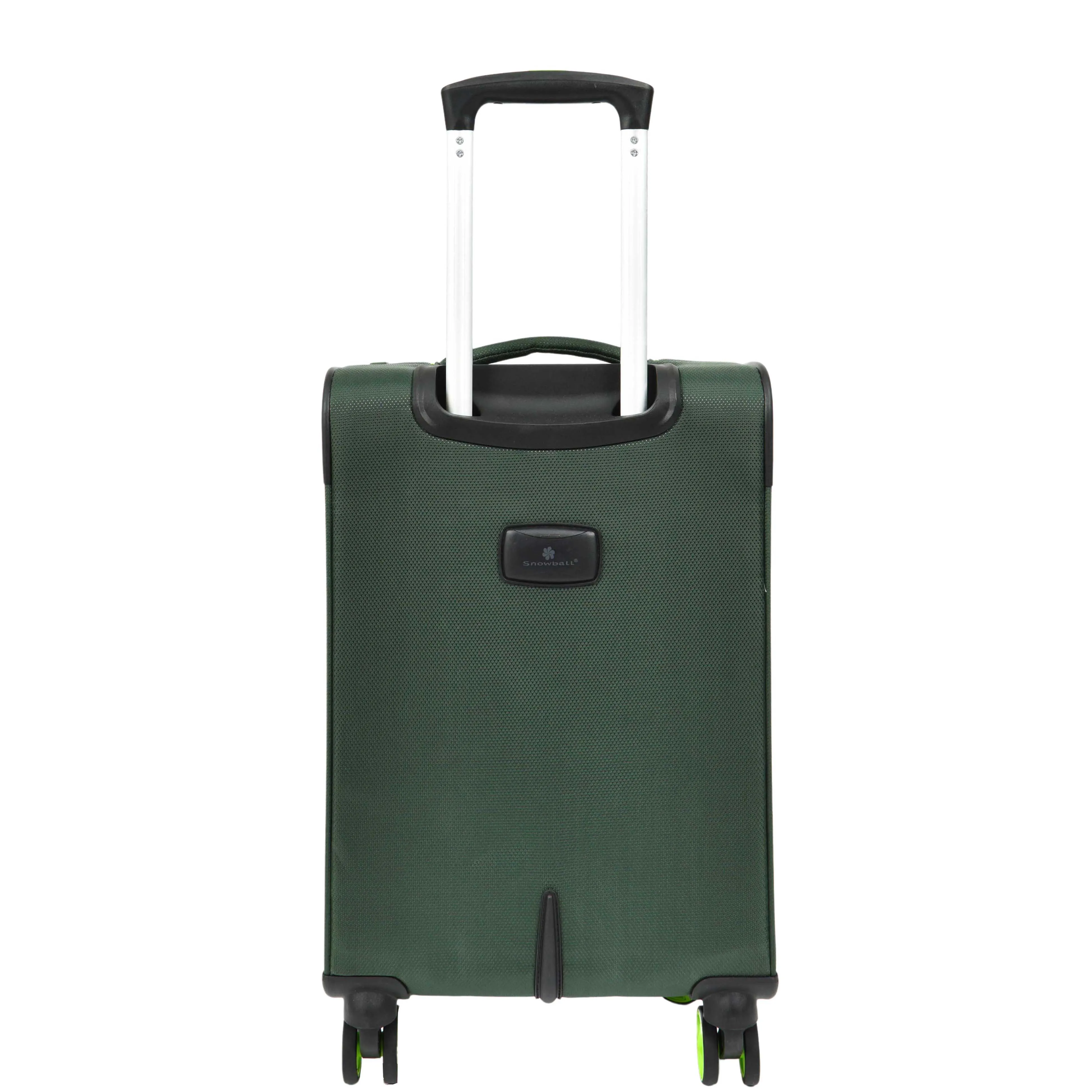 Soft Suitcase 8 Wheel Expandable Lightweight Orion Cabin Bags Green