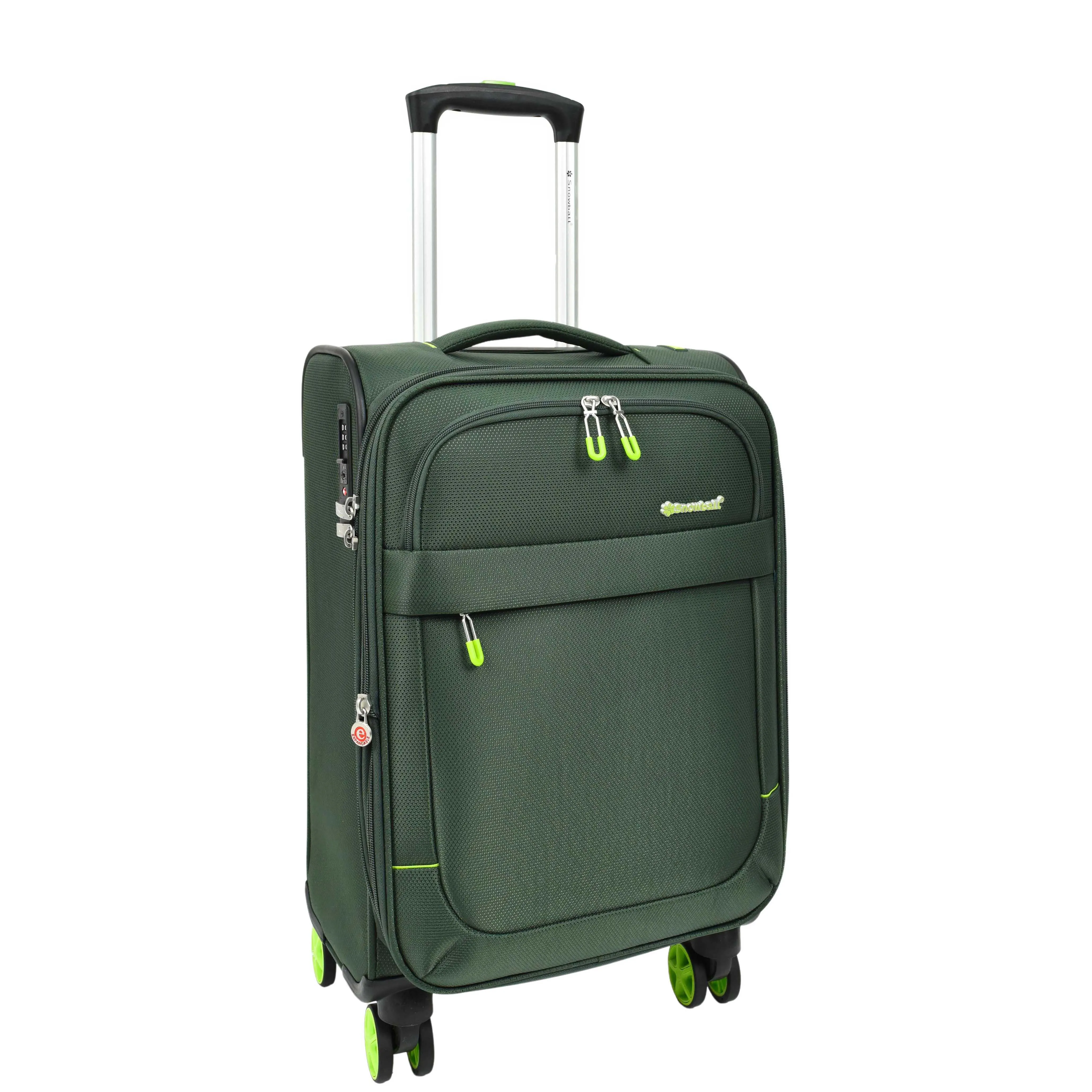 Soft Suitcase 8 Wheel Expandable Lightweight Orion Cabin Bags Green