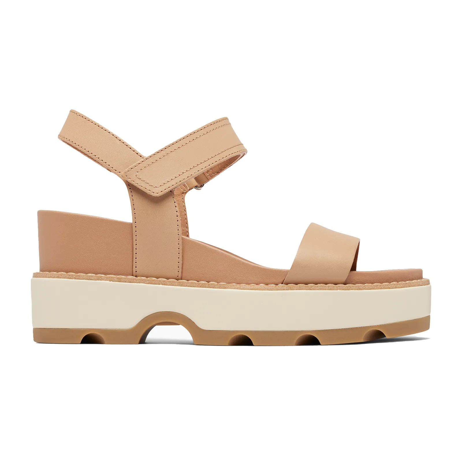 Sorel Joanie IV Y Strap Wedge Sandal (Women) - Honest Beige/Bleached Ceramic